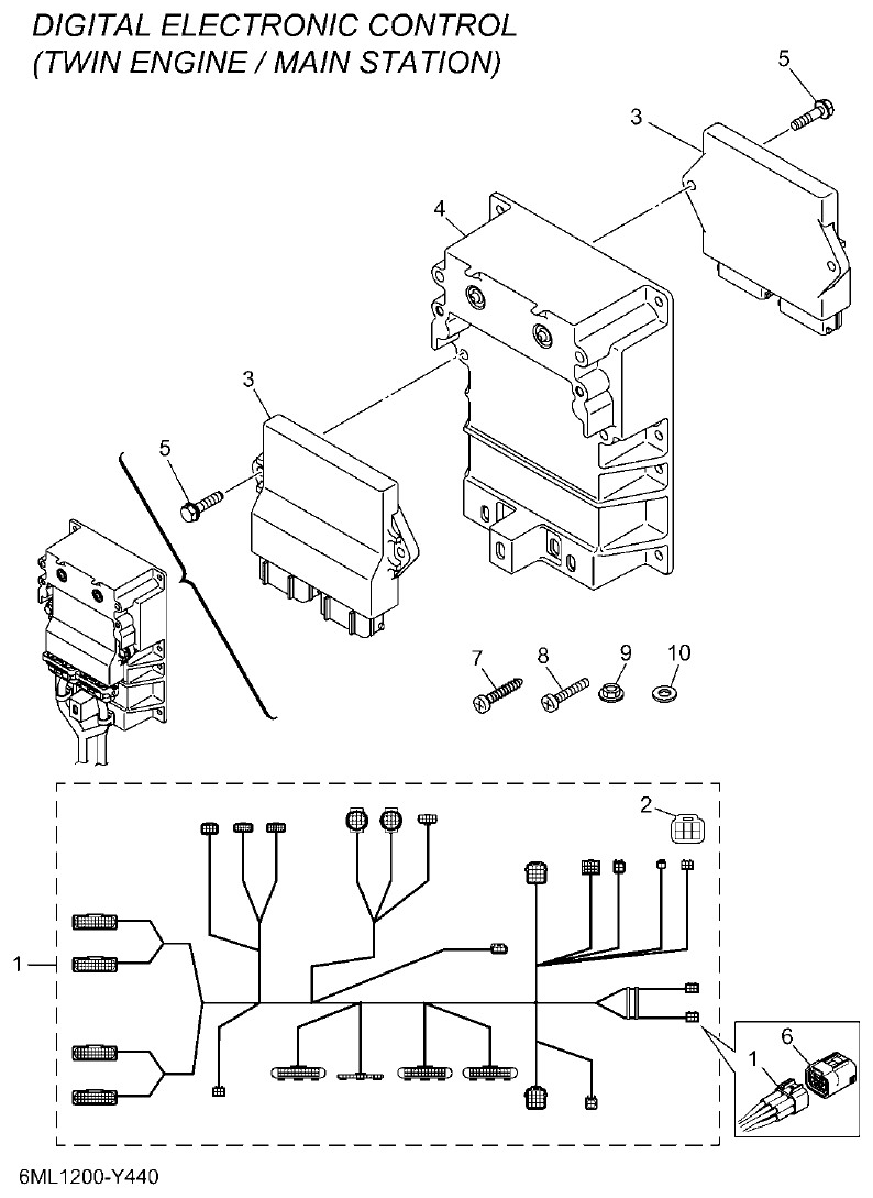 Yamaha F350BST, FL350BST DEC 4 (TWIN) parts diagram